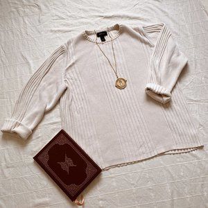 Vintage Express Ribbed Oversized Boyfriend Sweater